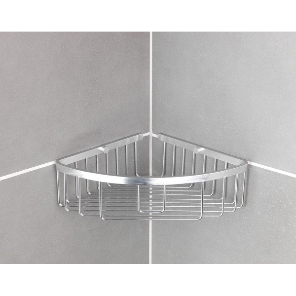 Nástěnná rohová polička do koupelny Wenko Gomo-image-1