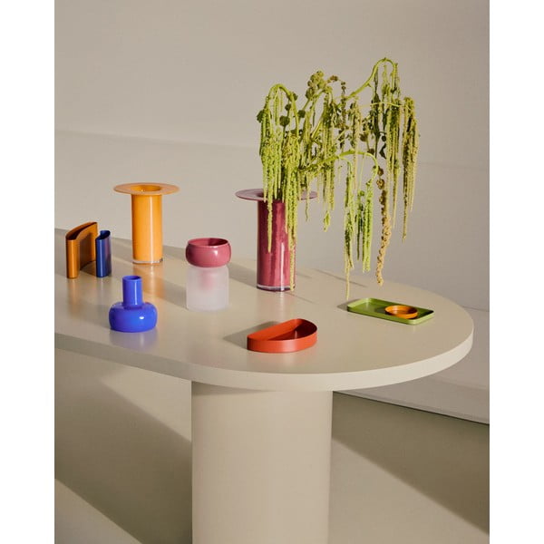 Růžová skleněná váza (výška 19 cm) Kelse – Kave Home-image-2