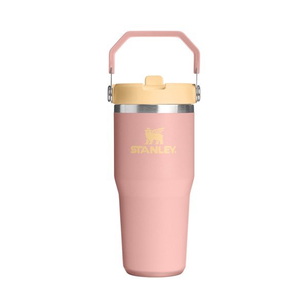 Broskvová termoska z nerezové oceli 410 ml IceFlow™ Flip Straw 2.0 Tumbler Peach Rose – Stanley