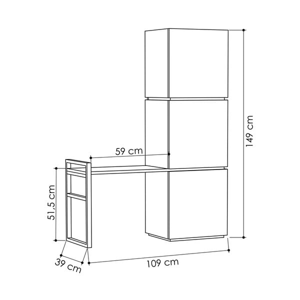 Set botníku v dekoru dubového dřeva a nástěnného věšáku Mello Oak-image-3