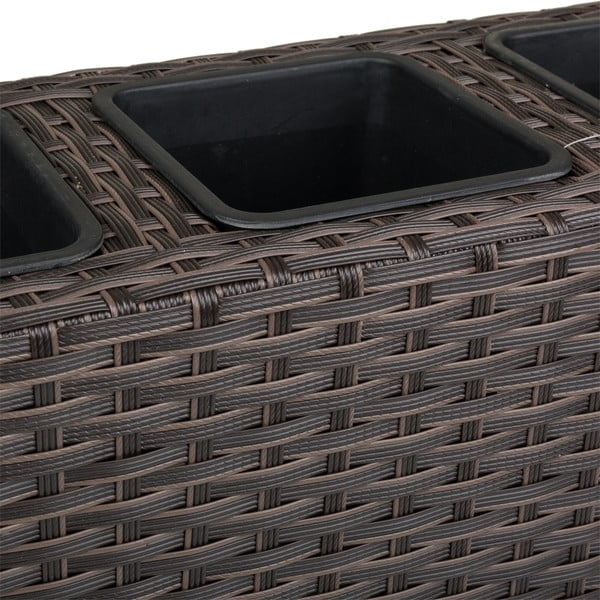 Květináč z umělého ratanu s 3 přihrádkami Myra, délka 48 cm-image-2