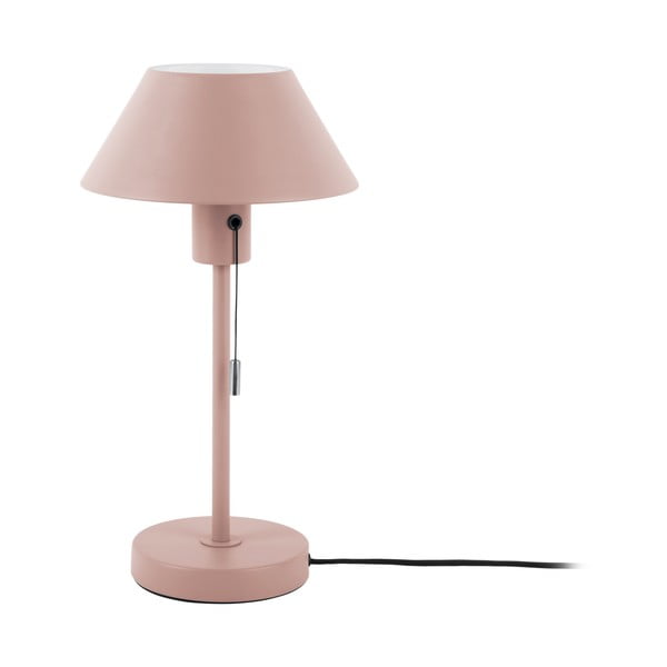 Světle růžová stolní lampa s kovovým stínidlem (výška 36 cm) Office Retro – Leitmotiv
