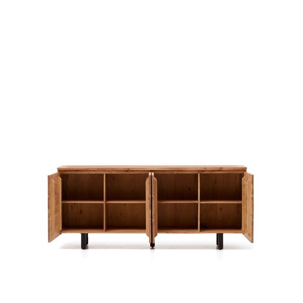 Komoda z masivu akácie v přírodní barvě 200x88x40 cm Uxue – Kave Home-image-4