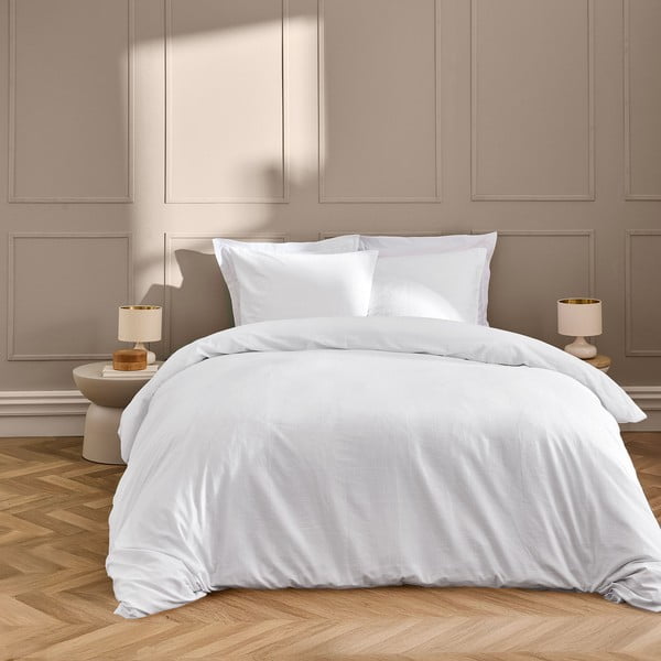 Bílé povlečení na dvoulůžko/prodloužené 240x220 cm Linella – douceur d'intérieur
