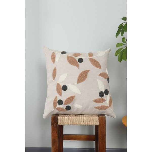 Lněný dekorační polštář 43x43 cm Sonbahar – Mioli Decor-image-1