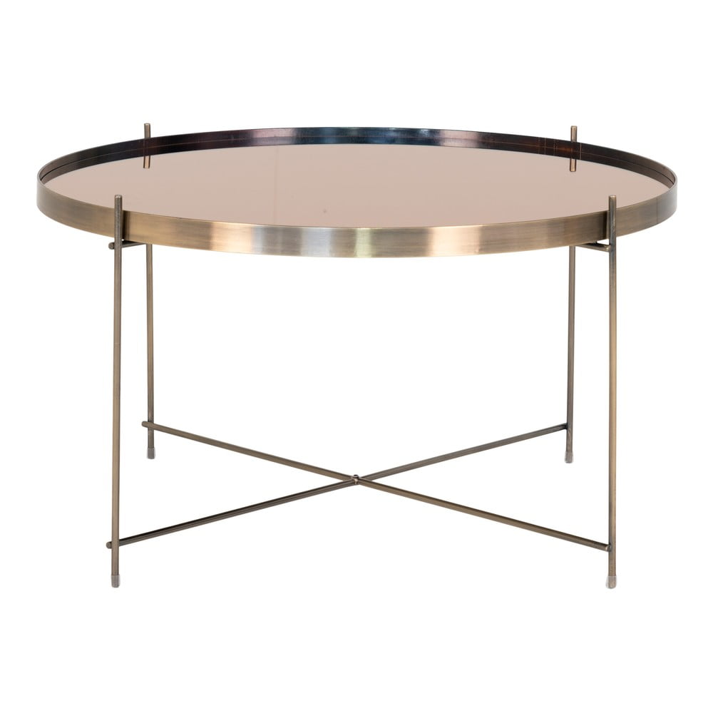 Kulatý konferenční stolek ve zlaté barvě ø 70 cm Venezia - House Nordic
