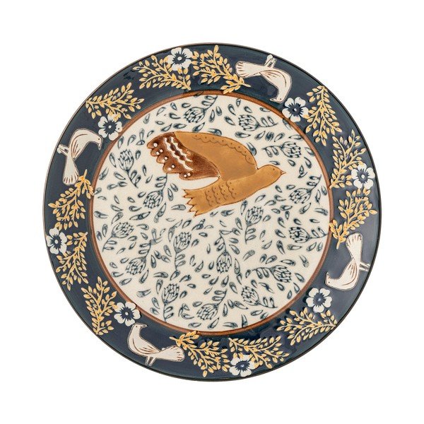 Modrý dezertní  talíř z kameniny ø 16 cm Hezha – Bloomingville