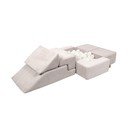 Krémové manšestrové pěnové hřiště 100x35x40 cm Montessori – Meowbaby