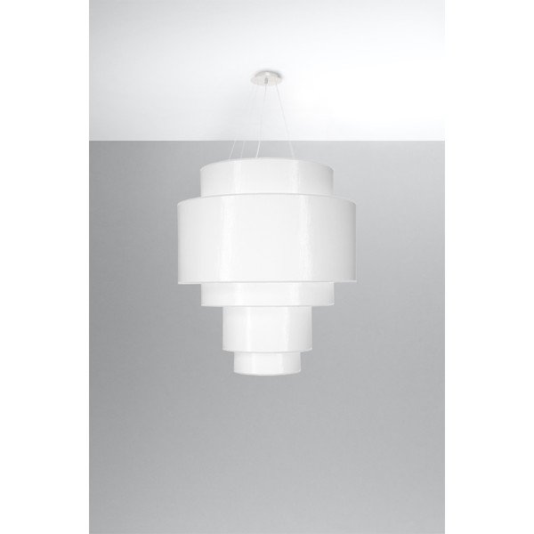Bílé závěsné svítidlo ø 80 cm Elber - Sollux-image-1
