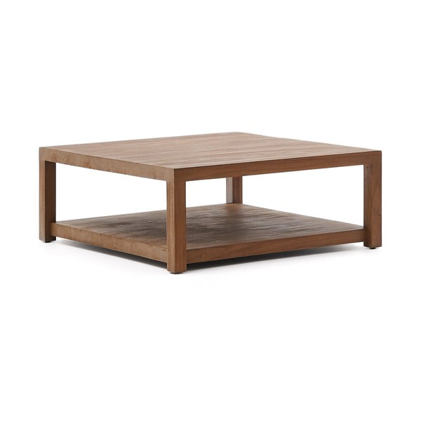 Konferenční stolek z teakového dřeva v přírodní barvě 90x90 cm Sashi – Kave Home
