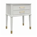 Bílý noční stolek Westerleigh – CosmoLiving by Cosmopolitan