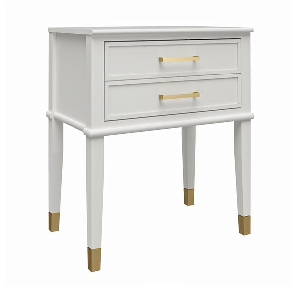 Bílý noční stolek Westerleigh – CosmoLiving by Cosmopolitan