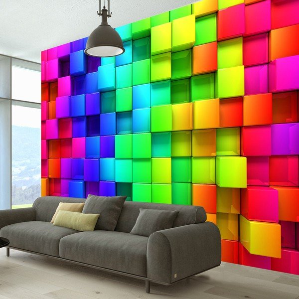 Velkoformátová tapeta Bimago Cubes, 400 x 280 cm-image-1
