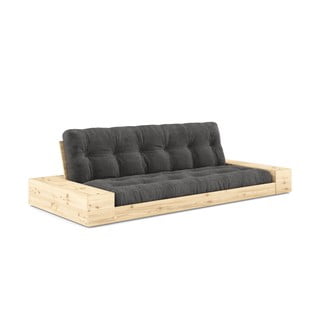 Černo-antracitová manšestrová rozkládací pohovka 244 cm Base – Karup Design