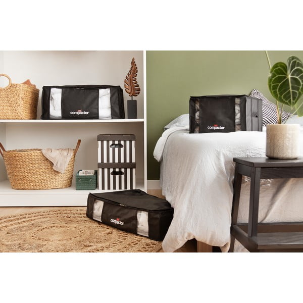 Černý úložný box na oblečení Compactor XXL Black Edition 3D Medium, 125 l-image-2