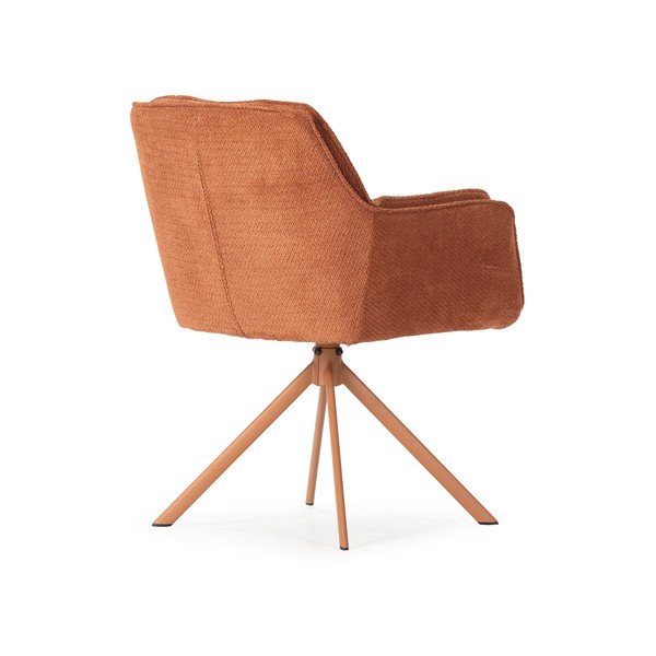 Čalouněná jídelní křesla v sadě 2 ks v terakotové barvě Keiko – Marckeric-image-4