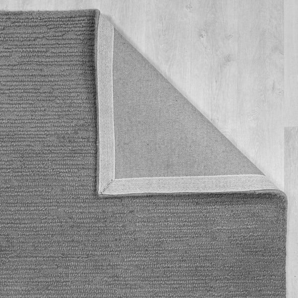 Šedý ručně tkaný vlněný koberec 120x170 cm Harris Boucle – Flair Rugs-image-3
