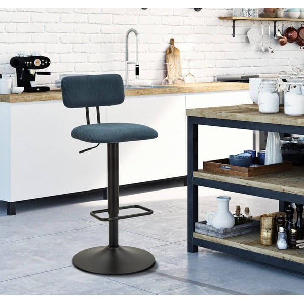 Barová židle s nastavitelnou výškou v petrolejové barvě/černá (výška sedáku 61 cm) Tina – Mauro Ferretti-image-1