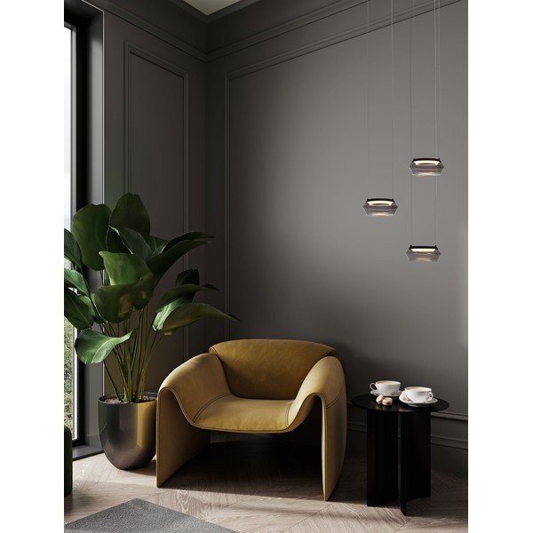 Matně černé skleněné LED závěsné svítidlo ø 14 cm Jailyn – Nova Luce-image-2