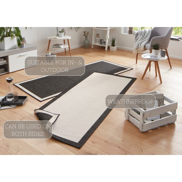 Černo-krémový venkovní koberec NORTHRUGS Panama, 80 x 350 cm-image-4