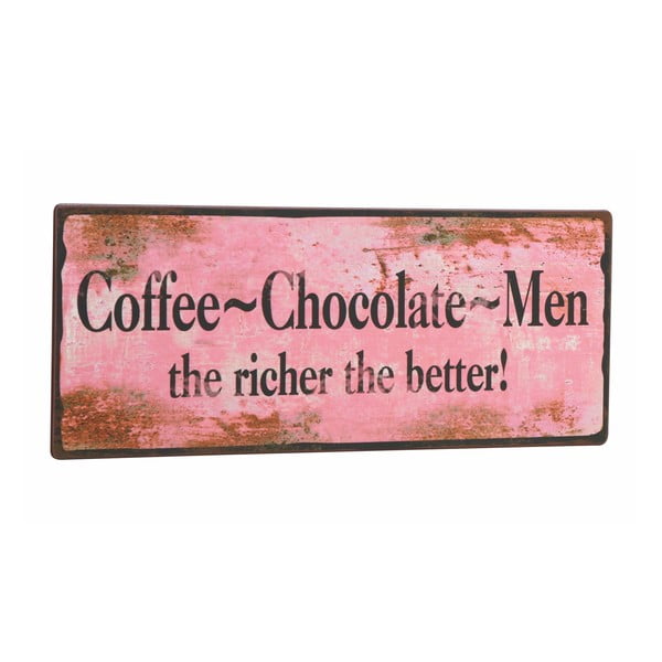 Cedule Coffee-Chocolate-Men, 31x13 cm
