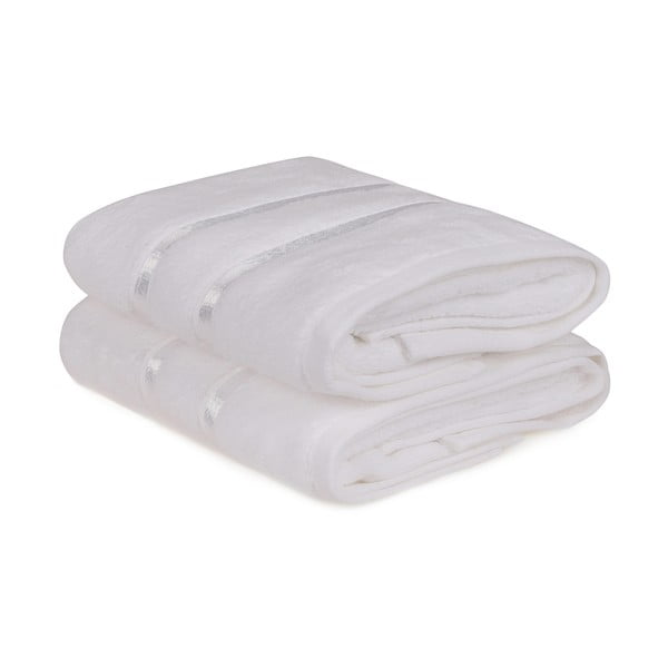 Sada 2 bílých bavlněných ručníků Foutastic Dolce, 50 x 90 cm-image-2