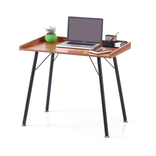 Pracovní stůl s deskou v dekoru ořechového dřeva 50x90 cm Fey – Homede-image-3