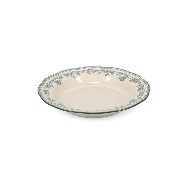 Zelený/slonovinový hluboký  porcelánový talíř ø 23 cm Cyril – S|P Collection-image-2
