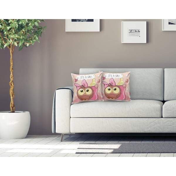 Dětský povlak na polštář 43x43 cm Girl Owl – Mila Home-image-1