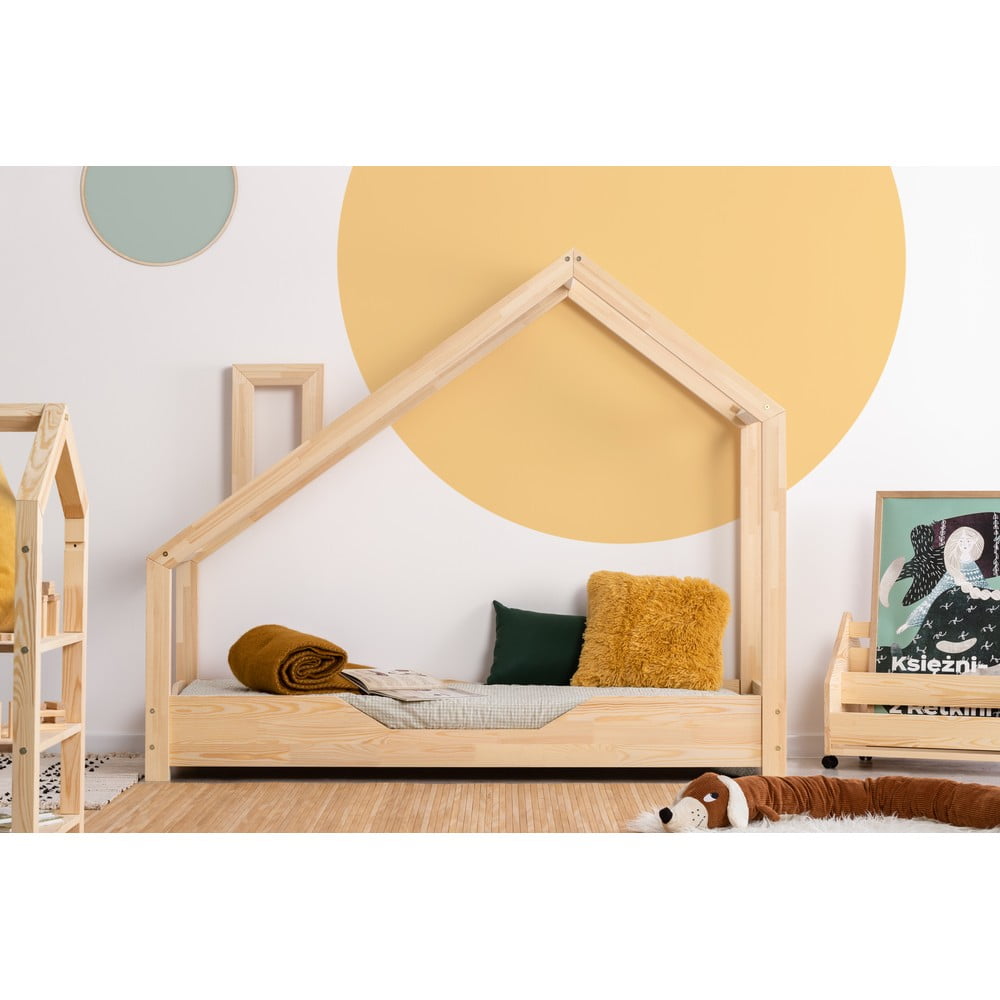 Domečková postel z borovicového dřeva Adeko Luna Bek, 90 x 200 cm