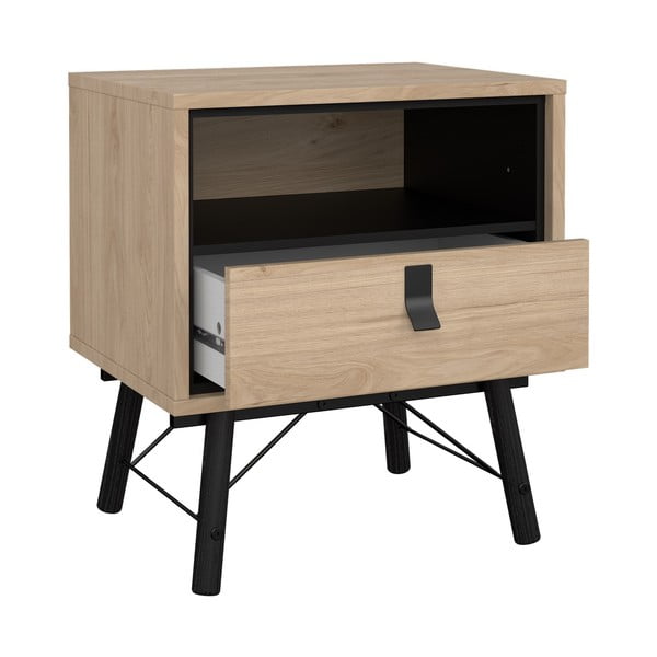 Noční stolek v dekoru dubu v přírodní barvě Ry – Tvilum-image-3