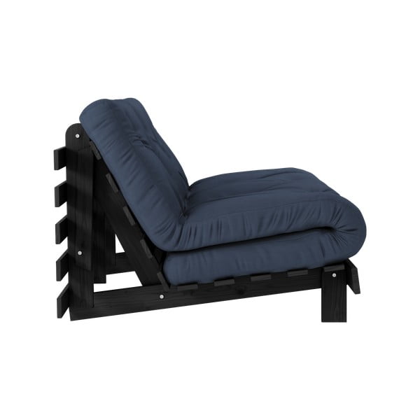 Tmavě modrá rozkládací pohovka 140 cm Roots Black Night – Karup Design-image-4