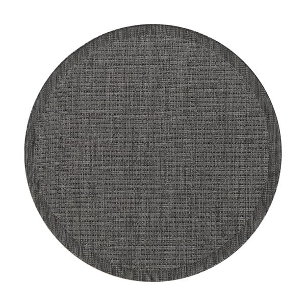 Tmavě šedý kulatý venkovní koberec ø 160 cm Giza – Ayyildiz Carpets