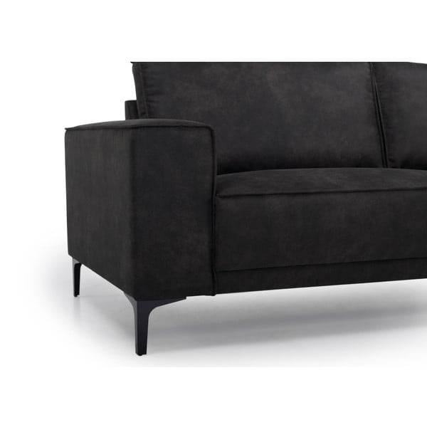 Antracitová rohová pohovka z imitace kůže (levý roh) Copenhagen – Scandic-image-4