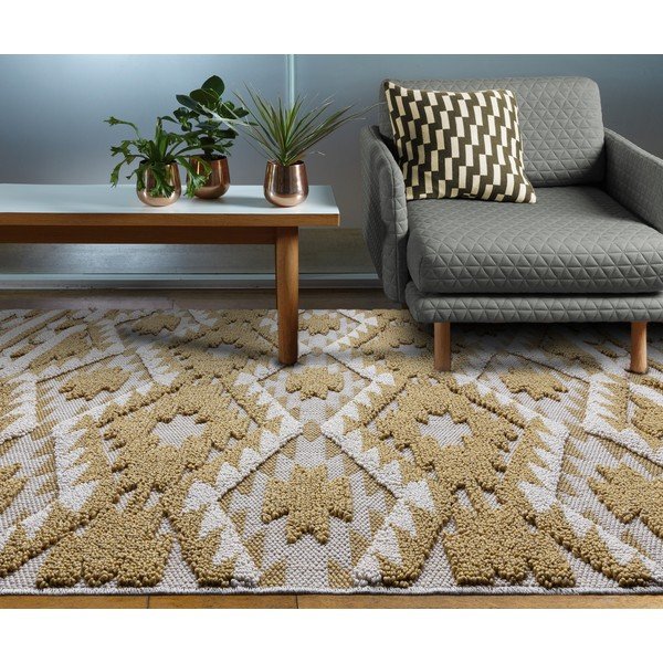 Žlutý koberec Asiatic Carpets Taza, 120 x 170 cm-image-4