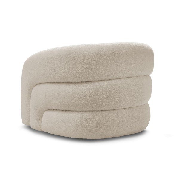 Béžové otočné křeslo z textilie bouclé Elina – Bobochic Paris-image-4