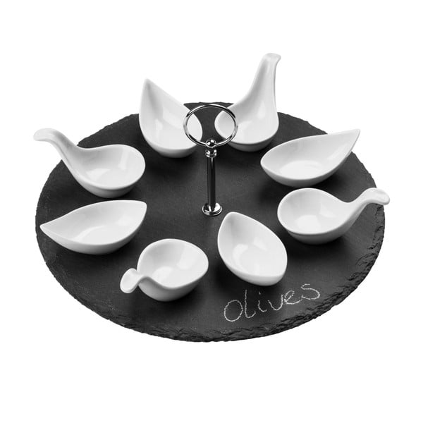4dílný břidlicový servírovací set Premier Housewares Appetiser, ⌀ 30 cm-image-1