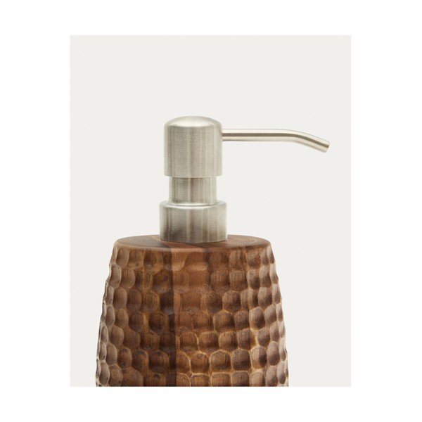 Hnědý dřevěný dávkovač mýdla Fraz – Kave Home-image-4