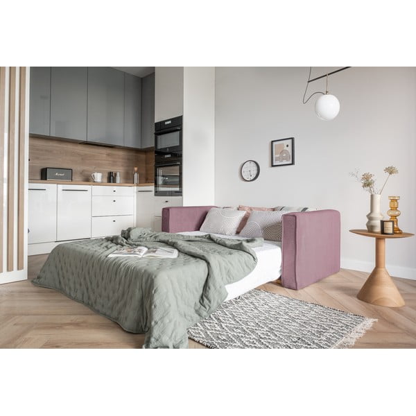 Růžová rozkládací pohovka 168 cm Lucky Lucy – Miuform-image-3