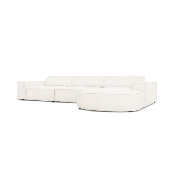 Béžová rohová pohovka z textilie bouclé  (pravý roh) Jodie – Micadoni Home-image-3