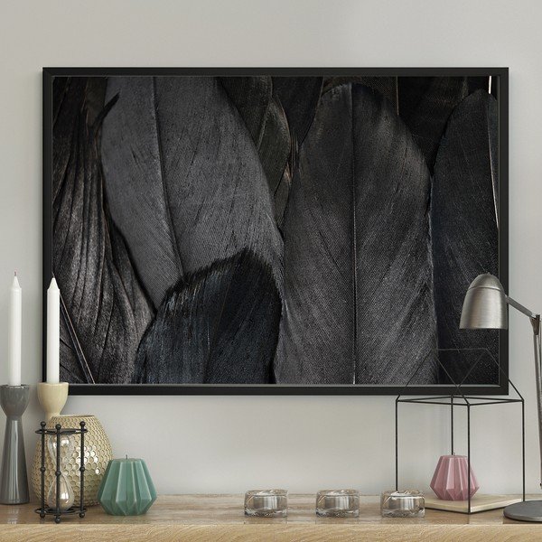 Plakát DecoKing Feathers Black, 50 x 40 cm-image-1