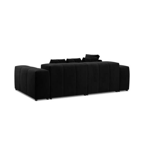 Černá sametová rohová pohovka (variabilní) Rome Velvet - Cosmopolitan Design-image-4