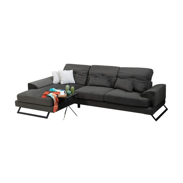 Tmavě šedá rohová pohovka (levý roh) Frido – Balcab Home-image-2