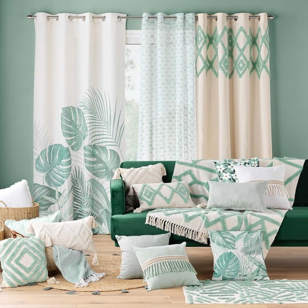 Pratelný koberec v mentolovo-krémové barvě 60x90 cm Athena – douceur d'intérieur-image-1