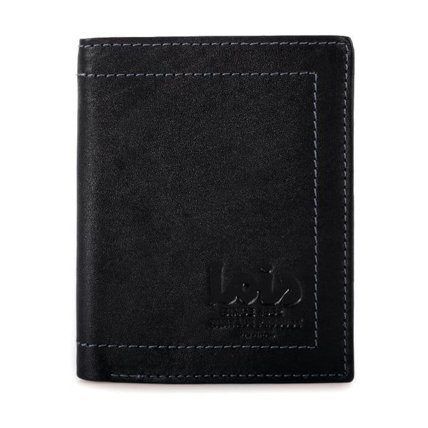 Kožená peněženka Lois Black, 8,5x10,5 cm
