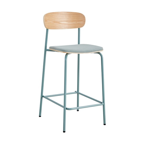 Barové židle v sadě 2 ks v modro-přírodní barvě (výška sedáku 66 cm) Adriana – Marckeric