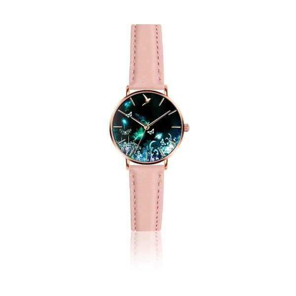 Dámské hodinky s růžovým páskem z pravé kůže Emily Westwood Dream
