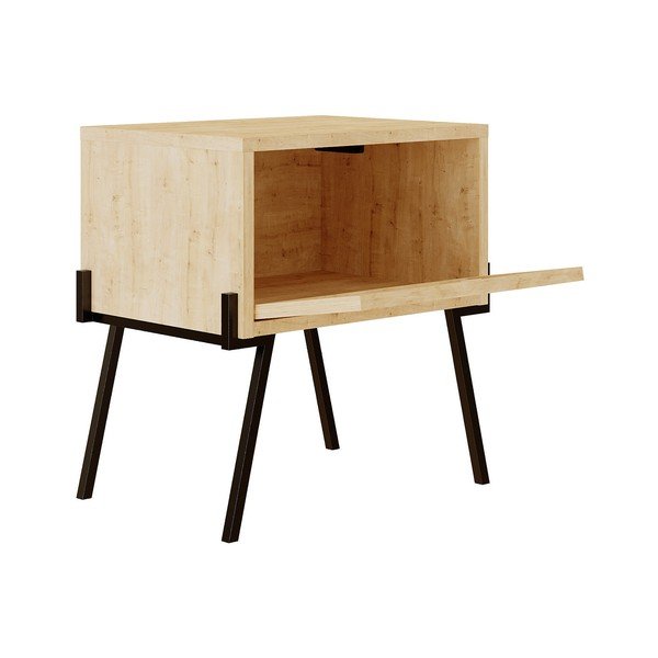 Noční stolek v přírodní barvě Naive – Kalune Design-image-2