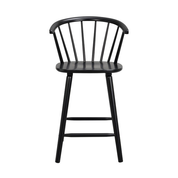 Černá barová židle z kaučukového dřeva Rowico Carmen-image-2