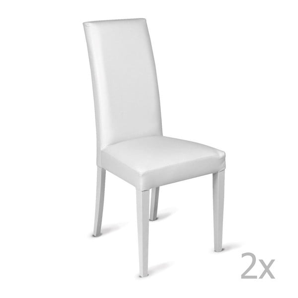 Sada 2 bílých židlí Agas